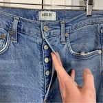 AGOLDE  Riley High Rise Straight Crop Jeans in Whiplash Distressed Size 27 Photo 1
