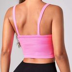 Shrinking Violet Pink tank crop top Photo 1