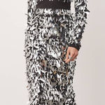 ASOS NWT edition embellished shard sequin maxi dress silver contour NYE party 0 Photo 0