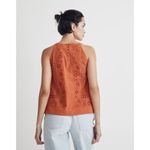 Madewell Eyelet A-Line Halter Tank Top in Copperwashed Orange XXS NWT Photo 1