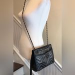 Tory Burch  Black Fleming Art Deco Diamond Quilted Crossbody Shoulder Bag Clutch Photo 13