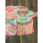 UMGEE USA Women's M Tie Dye Kimono Style Top Blouse Pink Mint Tan Size M Photo 5