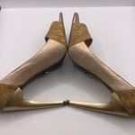 Rachel Roy  Rose Gold And Cork Open Toe Heels Sz 7.5M Photo 5