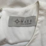 WAYF Puff Sleeve Cutout Ruffle Mini Dress Womens Small* White Fit & Flare Bridal Photo 13