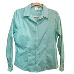 Riders By Lee Green & White Checkered Butyon Down Long Sleeve Shirt Photo 0