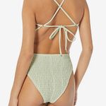 Charlie Holiday Shirree Textured Mint Gina One Piece Strappy Back Photo 1