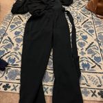 Waverly Grey Black Full Length Belted Jumpsuit Small Black Photo 10