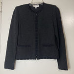 St. John  Dark Gray Santana Knit Full zip jacket size US 2 Photo 0