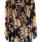 Shoshanna  Silk Blouse Floral Long Sleeve Top - Size 6 Bohemian Contemporary Chic Photo 0