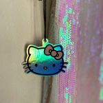 Hello Kitty  x forever 21 holographic Tag with Rainbow Sequins size small Photo 2