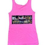 NWOT Welcome to Las Vegas Neon Hot Pink Tank Top Size Small Photo 0