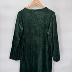 Miss Elaine Full Zip Gown Robe Womens Small Green Fleece Polyester Pockets Photo 7