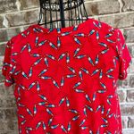 LuLaRoe NWOT Irma Stars Popsicles Top Sz 10 Red Hi Low Patriotic Vetera… Photo 7