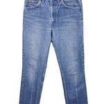 Levi's Vintage 80s  Acid Wash Pinstripe Denim Jeans High Waisted Cropped Fit Photo 0