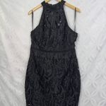 Bardot Isa Crochet Lace Cocktail Sheath Dress French Black Size L 10 NWT Photo 7
