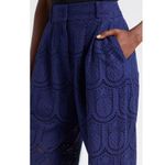 Farm Rio  Embroidery Pineapple Eyelet High Waist Wide Leg Pants Sz Medium NWT Photo 2