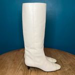 Tom Ford  Authentic White Leather Kitten Heel Knee High Boots Size 39/8.5 Y2K Mod Photo 3