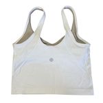 Lululemon  Align White Crop Tank Top Light Support Nulu Buttery Soft Size 0 Photo 3