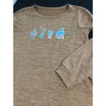 Womens Cactus Print Long Sleeve Brown Tunic Top Casual Cute‎ size M Size M Photo 3