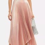 ALC Frank A.L.C. Pink Rose Gold Aurora Pleated One Shoulder Midi Dress Photo 0