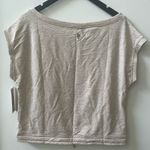 Ellie  short sleeve top, heather oatmeal, size medium Photo 3