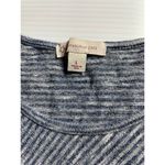 Dress Barn Striped Diagonal Pattern 3/4 Sleeve Casual Tunic Top Gray & White L Photo 1