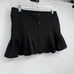 Womens Black Pleated Button Mini Skirt 8 Gothic Fairygoth Grunge Punk Preppy Photo 1