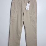 ZARA NWT Straight Leg Cargo Pants Cream Neutral Size 6 Photo 1