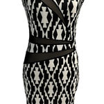 Body Central Bodycon Dress Size M Black White Rave Party Club Y2K Mesh Cut Out Photo 0