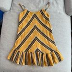 Selfie Leslie Yellow Mini Chevron Dress Size XS Photo 0
