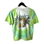 Vintage 90s Jamaica Joe's T Shirt Womens Green White Medium M USA Single Stitch Photo 2