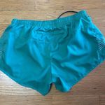 Oiselle  Teal Silver Running Outdoor Hiking Trail Lined Elastic Waist Shorts M Photo 2