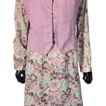 Vintage LF Sport Floral Skirt Set Vest Blouse Cottagecore Grandma Chic M Pink Size M Photo 0