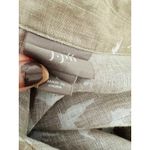 J. Jill Top Womens LARGE Brown Bird Print Linen Long Sleeve Button Up Coastal Photo 4