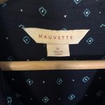 Mauvette Shirt Dress Blue Print 3/4 Sleeve Boho Button Down‎ Size XL Office Prep Photo 1