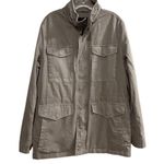 Lucky Brand  Women's Military Utility Jacket Beige Size M Long Sleeve No Hood Photo 0