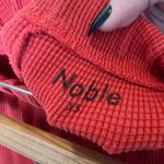 NOBLE High Waist Waffle Knit Lounge Shorts XS Comfy Casual Cotton Burnt Orange Photo 1