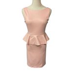 Alice + Olivia Sleeveless Tracey Shimmer Peplum Mini Dress Pink Size 0 Photo 6