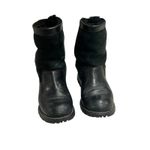 UGG Australia 5381 Black Leather Sheepskin Lined Boot SZ 6 EU 37 Warm Nice Photo 2