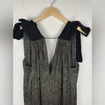 Sabina Musayev Ray Dress in Gold Black Metallic Maxi Gown Dress Sz L Size L Photo 7