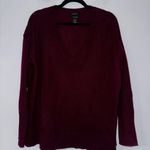 Nordstrom V Neck Cashmere Sweater M Burgundy Photo 1
