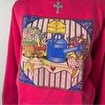 American Vintage Vintage 90s Grandma Plant Gardener Hot Pink Crewneck Sweater Womens Medium Photo 2