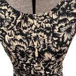 Ann Taylor  black & cream colored drop waist floral tunic dress-Size Small Photo 7
