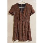 Slate + Willow  Rust Brown Silk Leopard Print Dress Photo 1