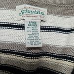 st. john's bay Taupe & Brown Tribal Vneck Sweater Vest Size Large Photo 5