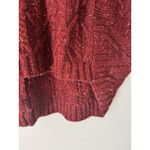 st. john's bay St. John’s Bay Burgundy Cable Knit Turtleneck Shawl Sweater Women’s Size Small Photo 3