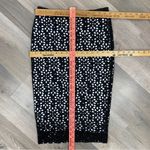 i Jeans by Buffalo Laser Cut Pencil Skirt Black White Small Photo 11