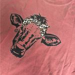 Comfort Colors Girlie Girl Short Sleeve Tee with Cow Graphic Photo 1