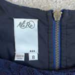Ali Ra Navy Blue Lace Overlay Silk Sleeveless Dress in Womens Size 8 Photo 4