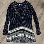 En Crème Blue Patterned Top or Mini Dress Size M Photo 11